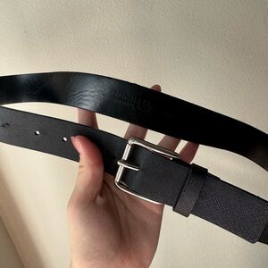 Michael Kors Black Belt with Silver Buckle